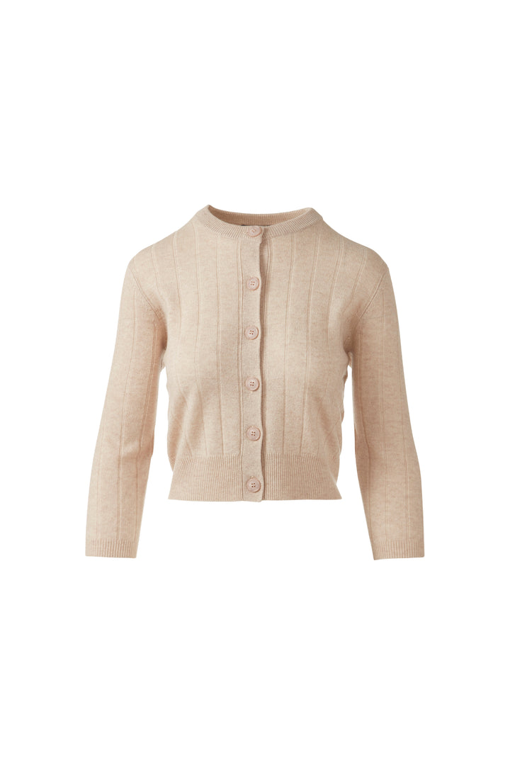 Kinross Short Rib Crew Cardigan available at Barbara Katz