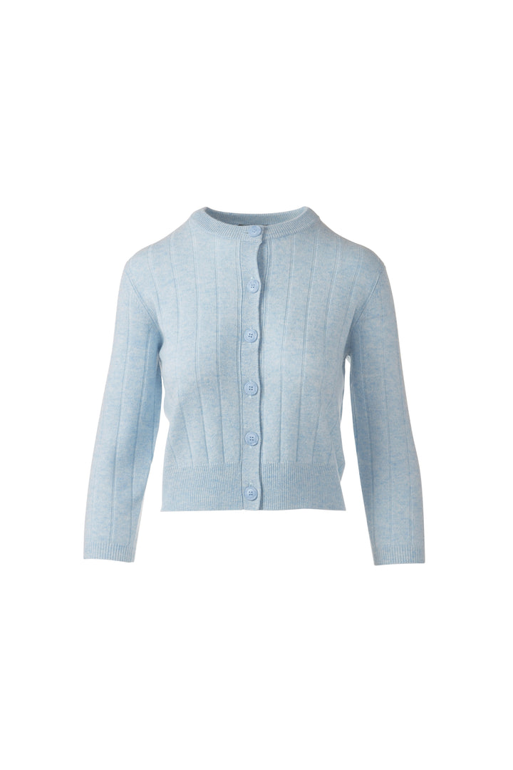 Kinross Short Rib Crew Cardigan available at Barbara Katz
