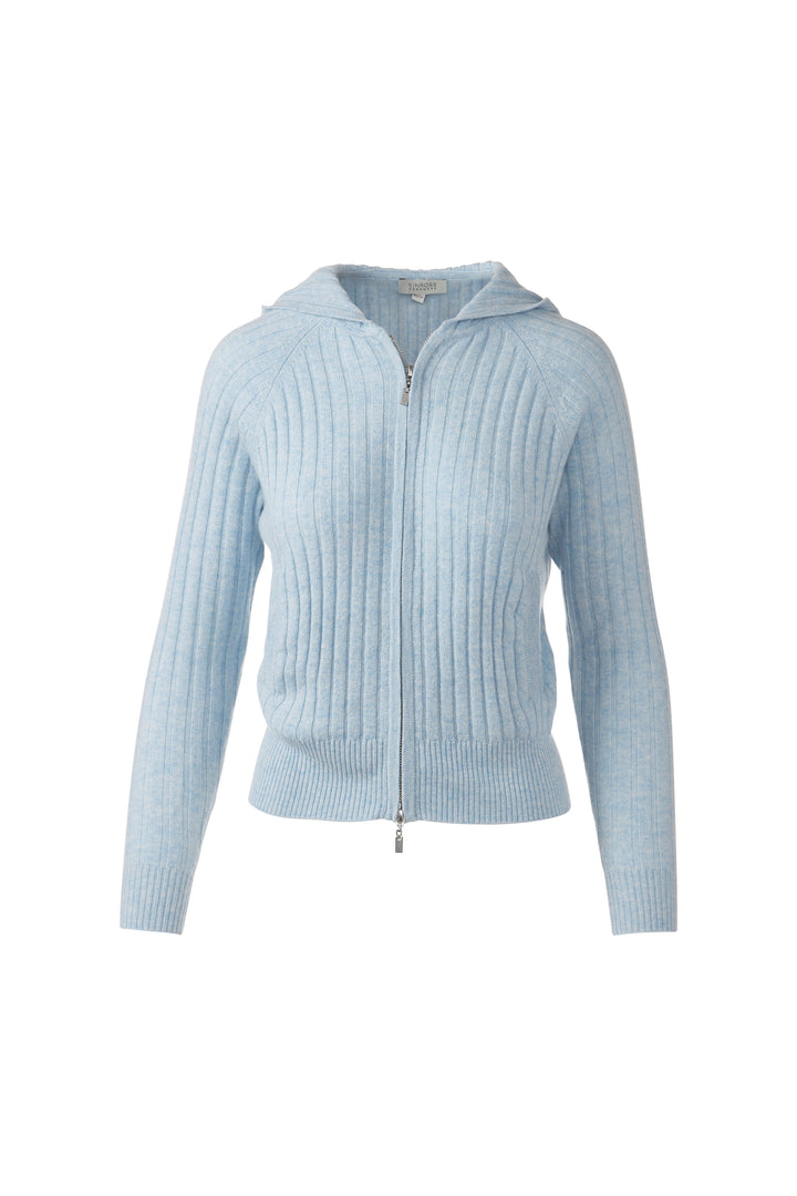 Kinross Raglan Rib Zip Hoodie available at Barbara Katz