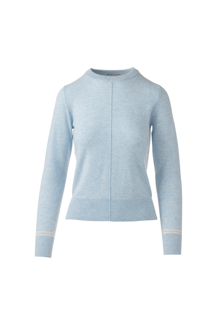 Kinross Pop Trim Crew Sweater available at Barbara Katz