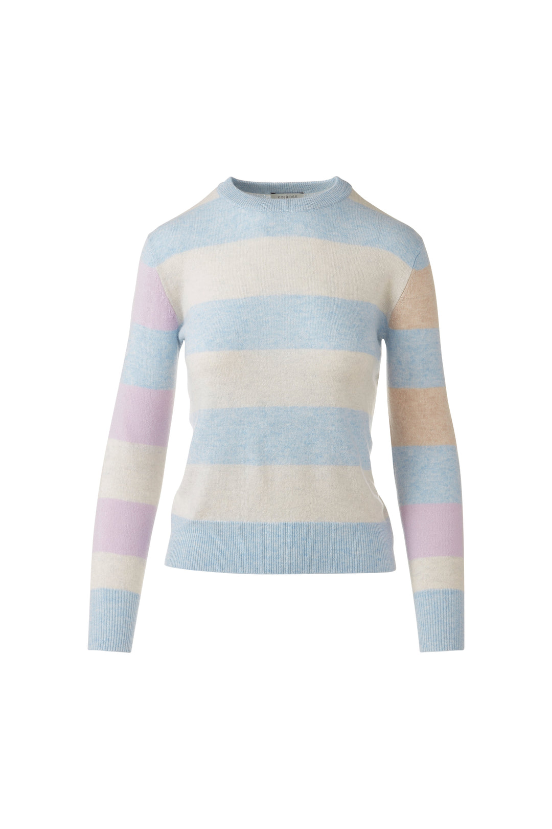 Kinross Colorblock Stripe Crew Sweater available at Barbara Katz