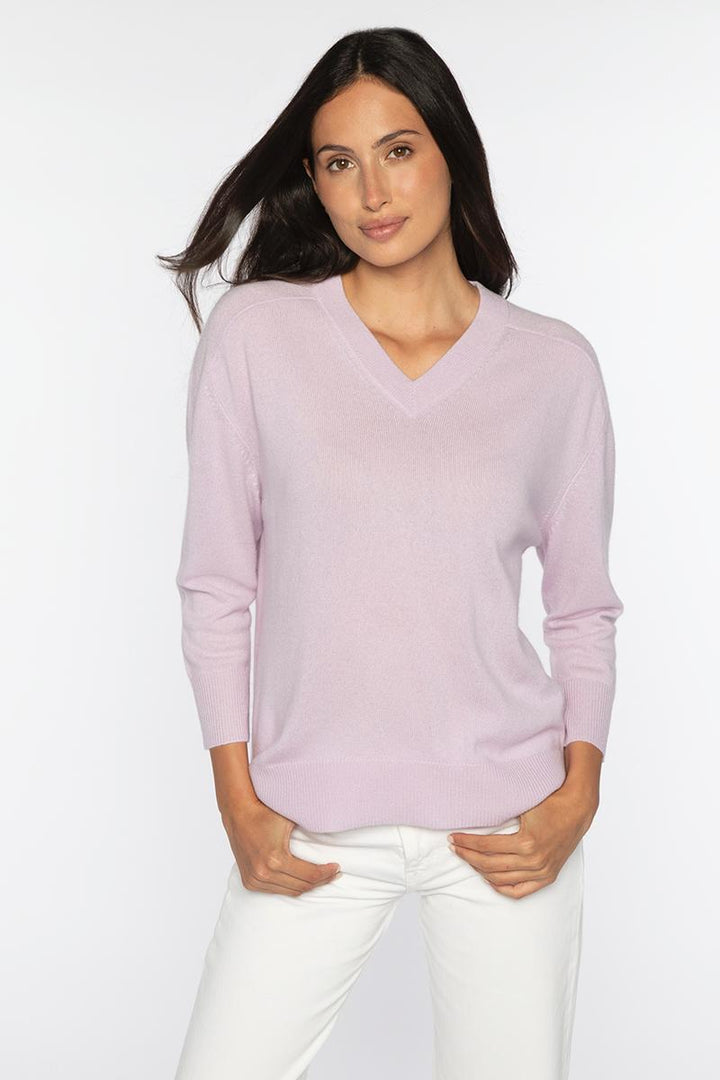Kinross Summer Vee Sweater available at Barbara Katz