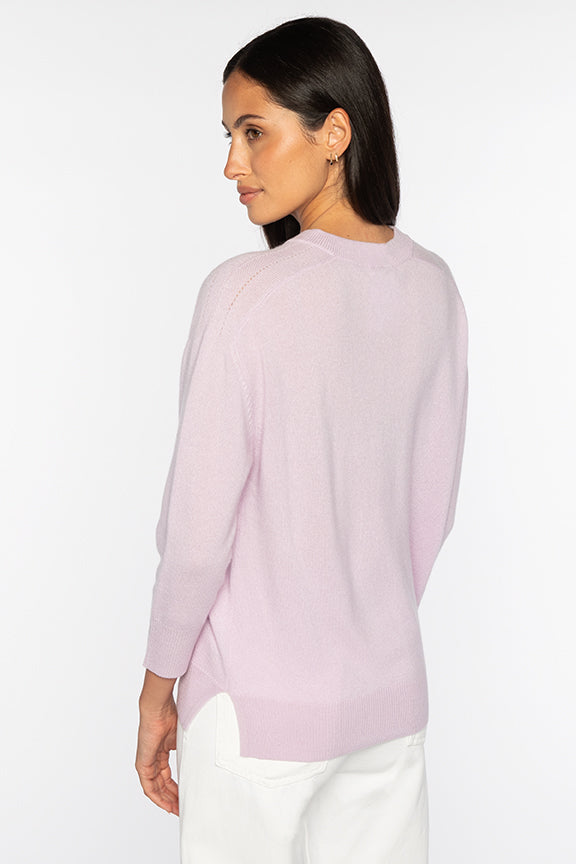 Kinross Summer Vee Sweater available at Barbara Katz