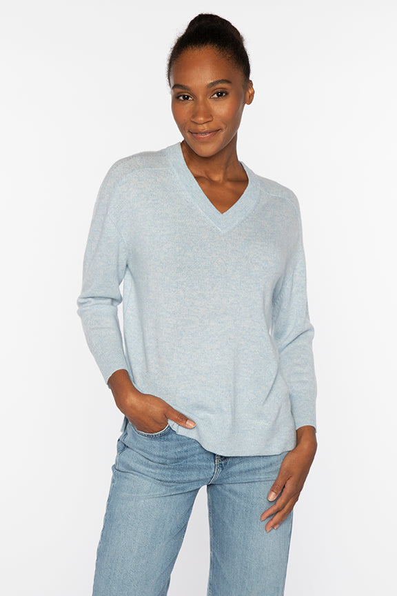 Kinross Summer Vee Sweater available at Barbara Katz