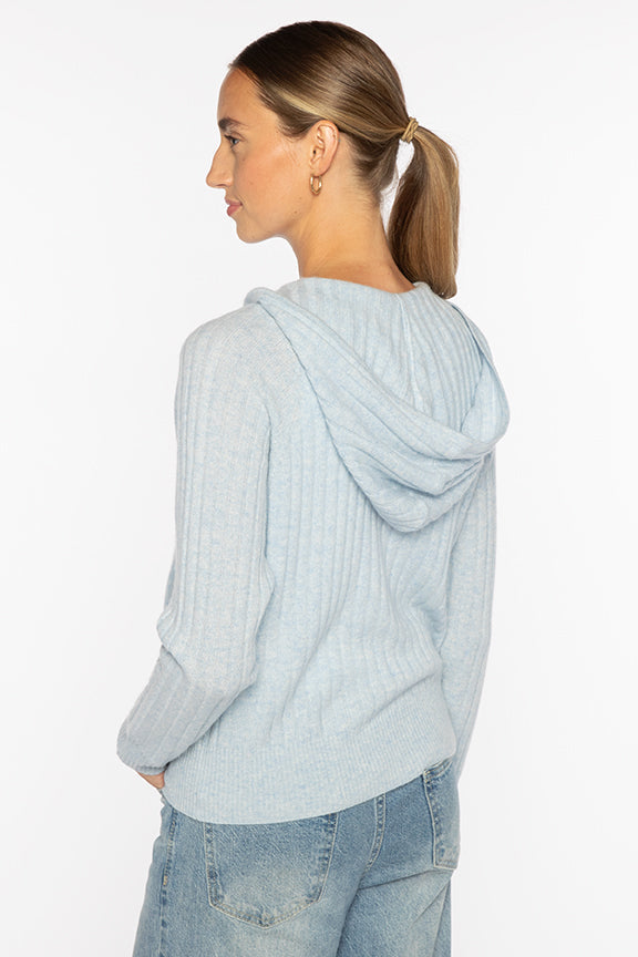 Kinross Raglan Rib Zip Hoodie available at Barbara Katz