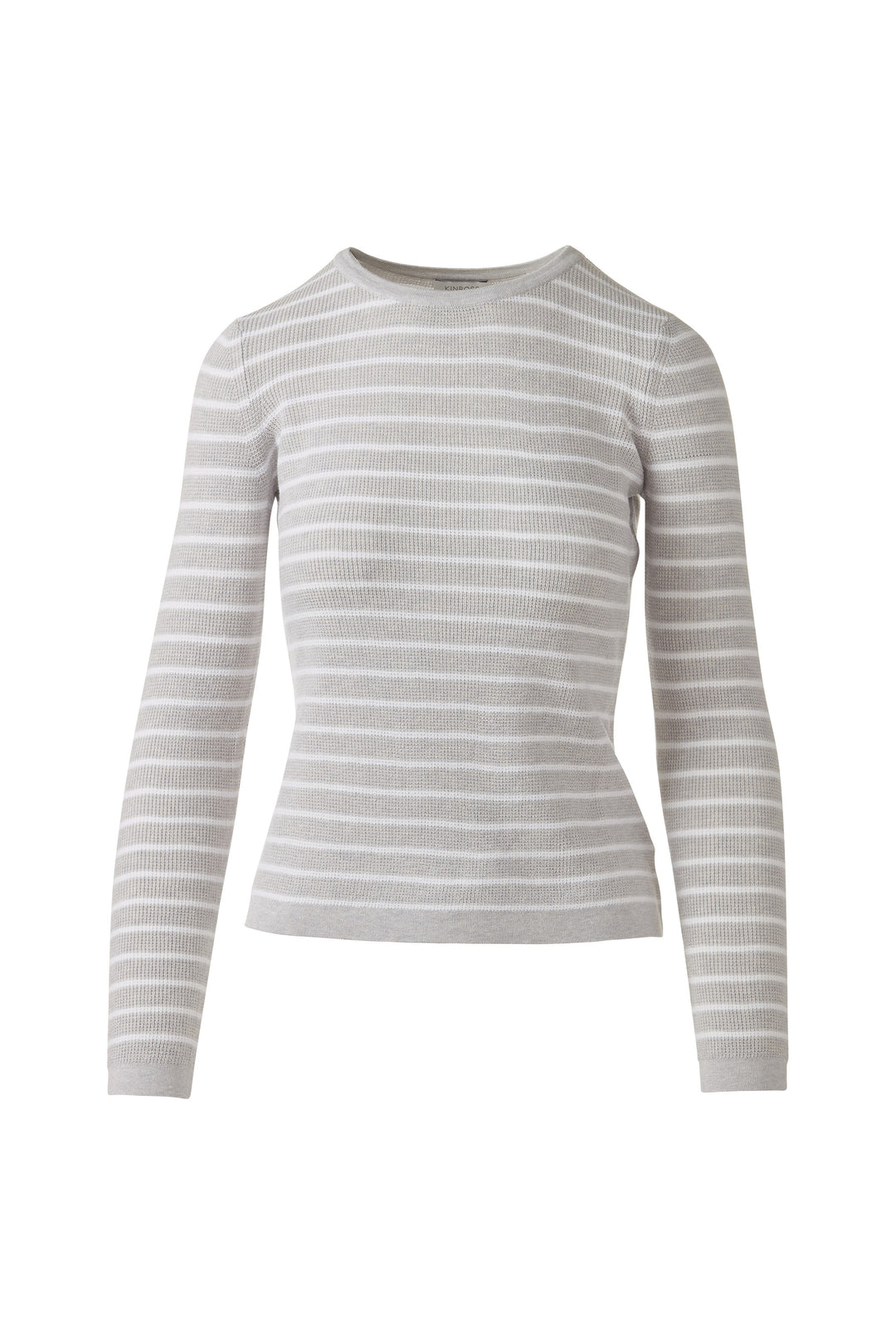 Kinross Texture Stripe Crew Sweater available at Barbara Katz