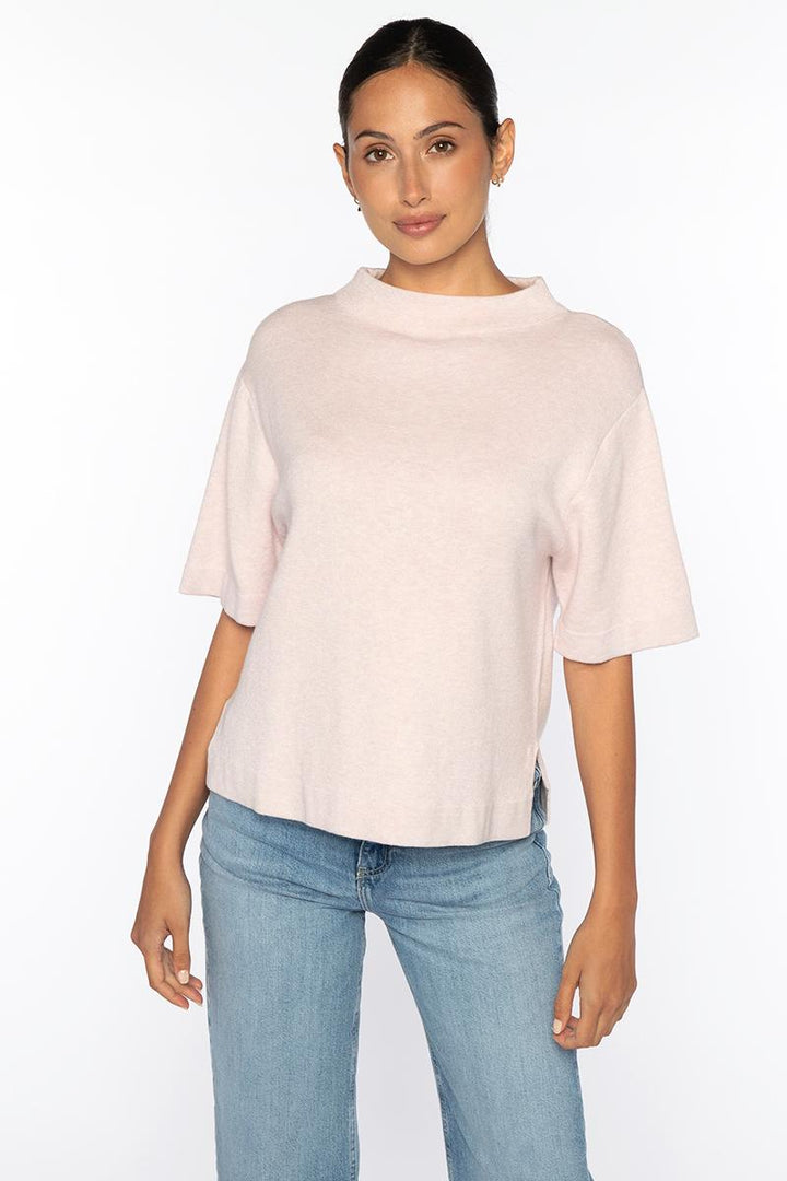Kinross Easy Low Funnel Neck Sweater available at Barbara Katz