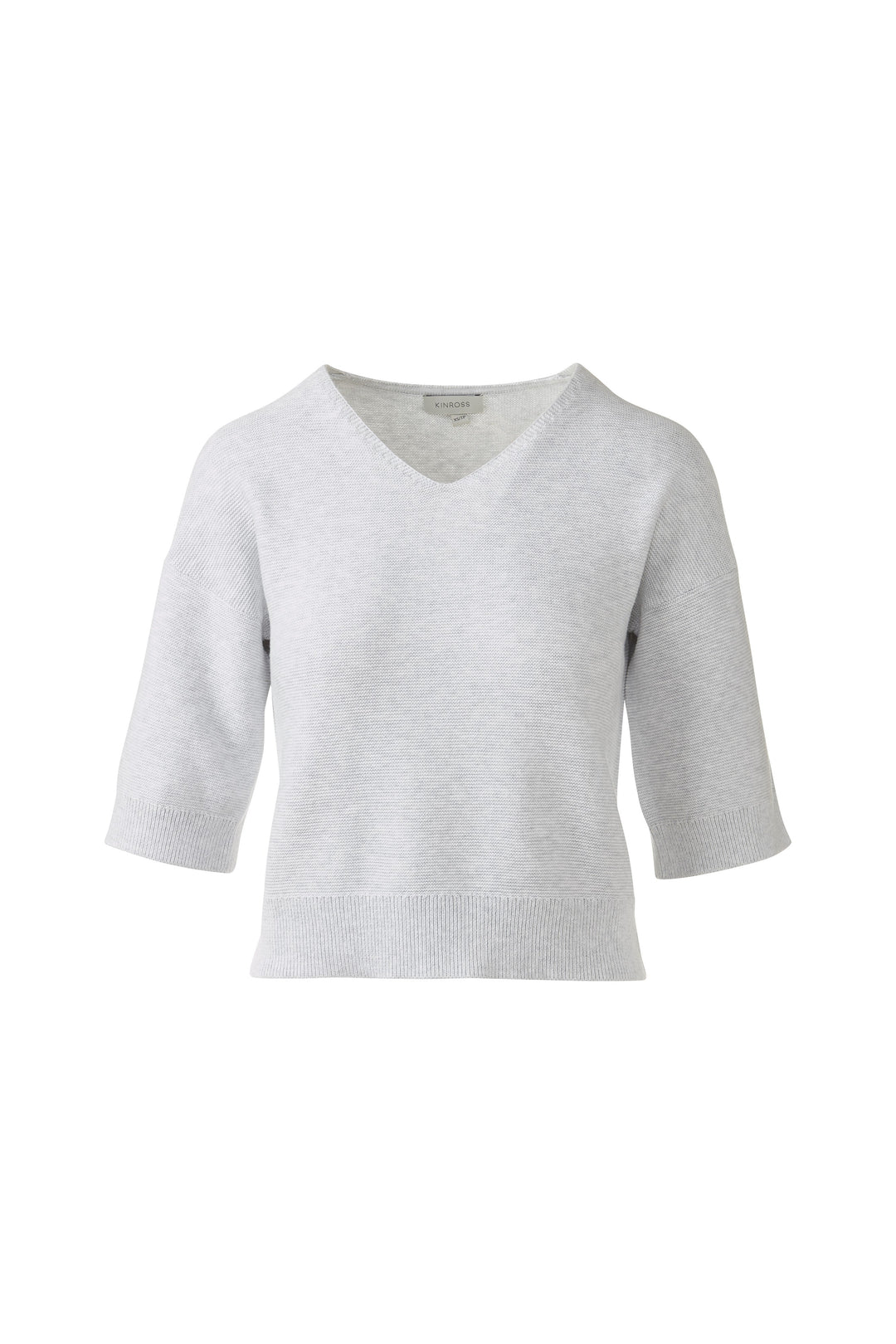 Kinross Garter Easy Vee Sweater available at Barbara Katz