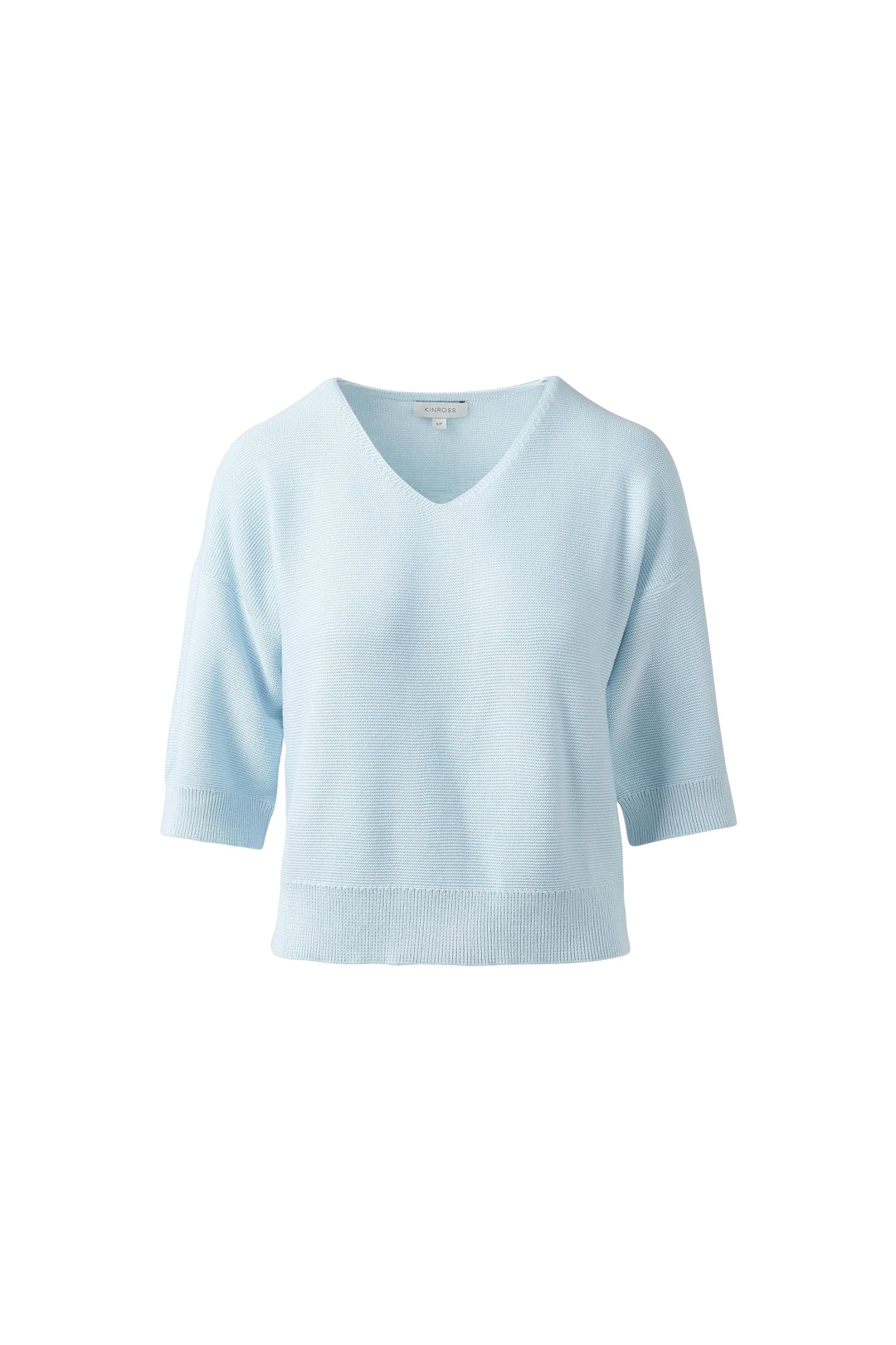 Kinross Garter Easy Vee Sweater available at Barbara Katz