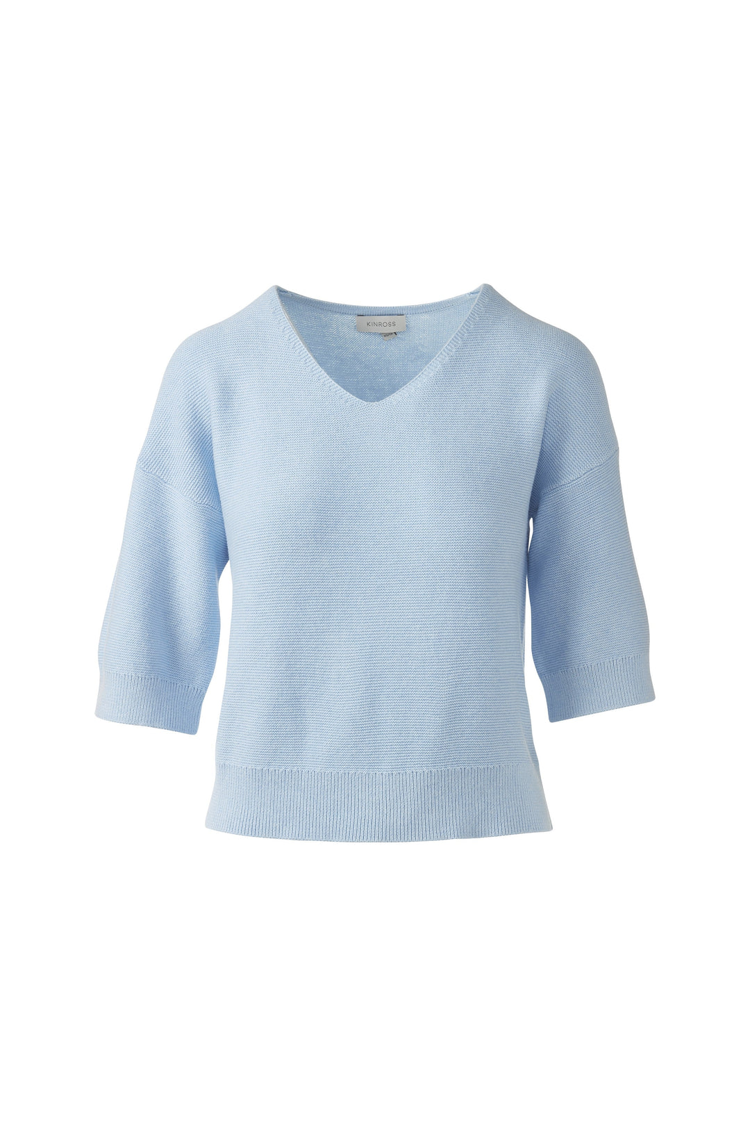 Kinross Garter Easy Vee Sweater available at Barbara Katz