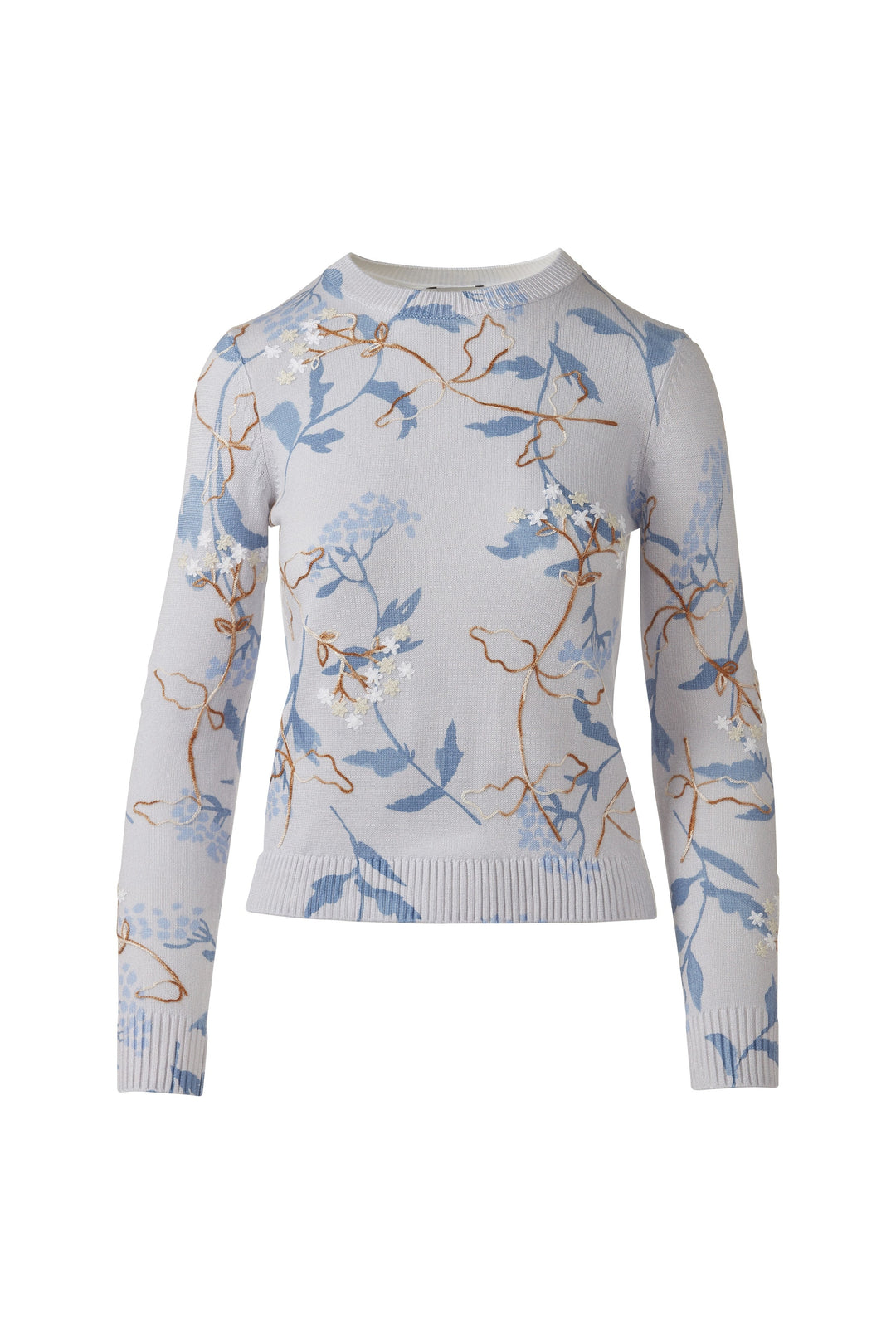 Printed & Embroidered Crew Sweater