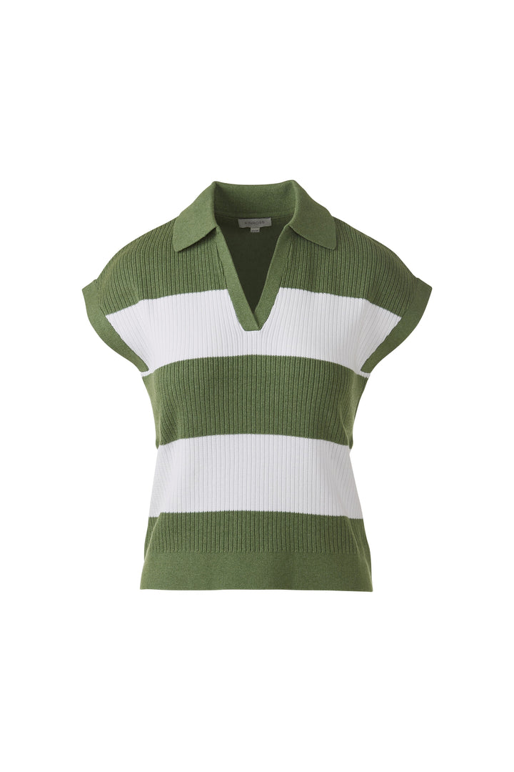 Kinross Rib Split Neck Polo available at Barbara Katz