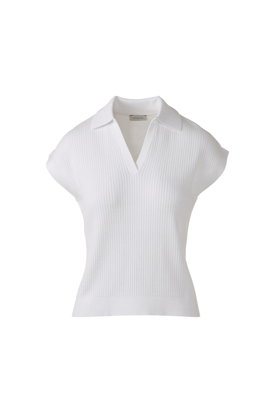 Kinross Rib Split Neck Polo available at Barbara Katz
