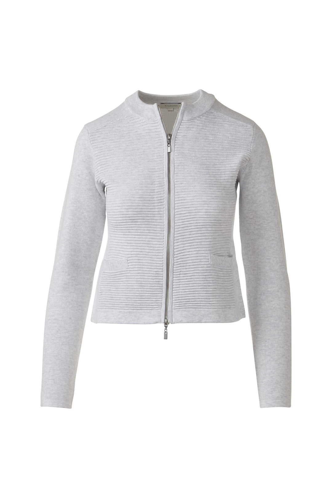 Kinross Fitted Zip Cardigan available at Barbara Katz