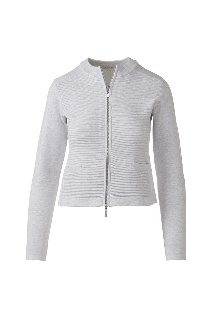 Kinross Fitted Zip Cardigan available at Barbara Katz