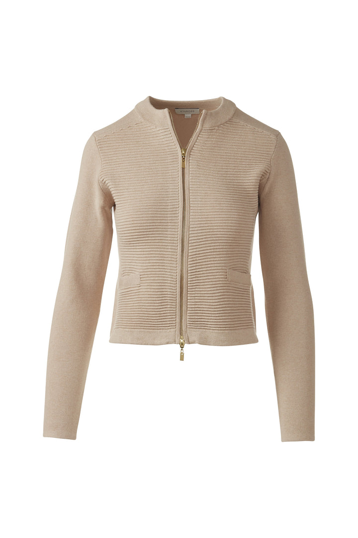Kinross Fitted Zip Cardigan available at Barbara Katz