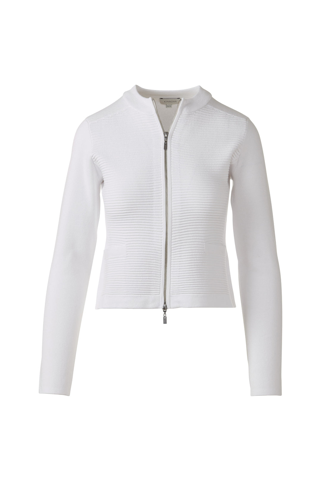 Kinross Fitted Zip Cardigan available at Barbara Katz