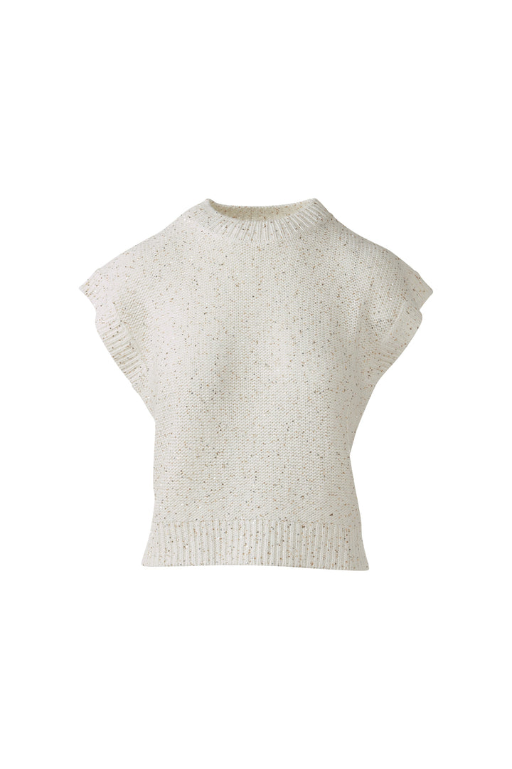 Kinross Sequin Cap Sleeve Crew Sweater available at Barbara Katz