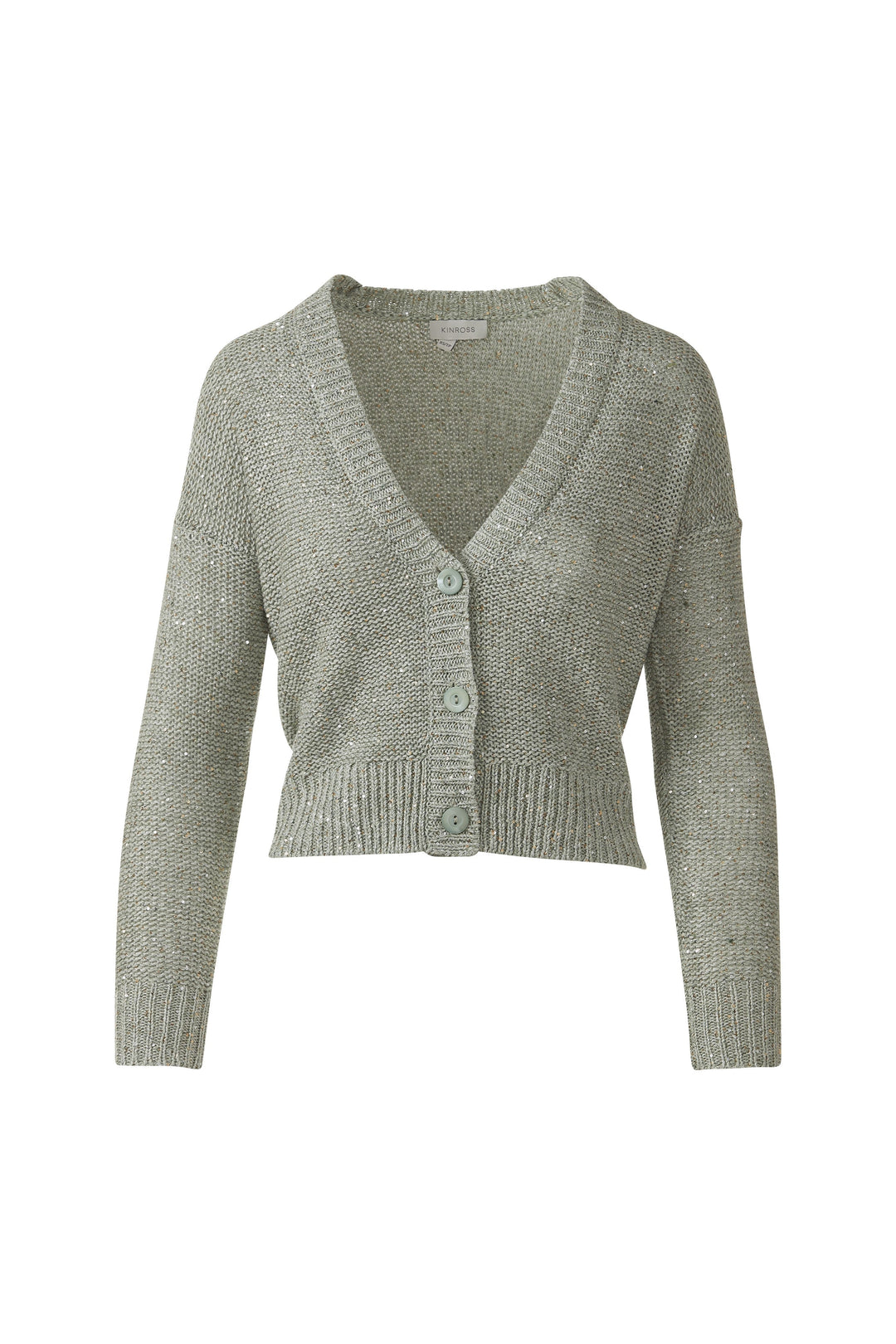 Kinross Sequin Vee Cardigan available at Barbara Katz