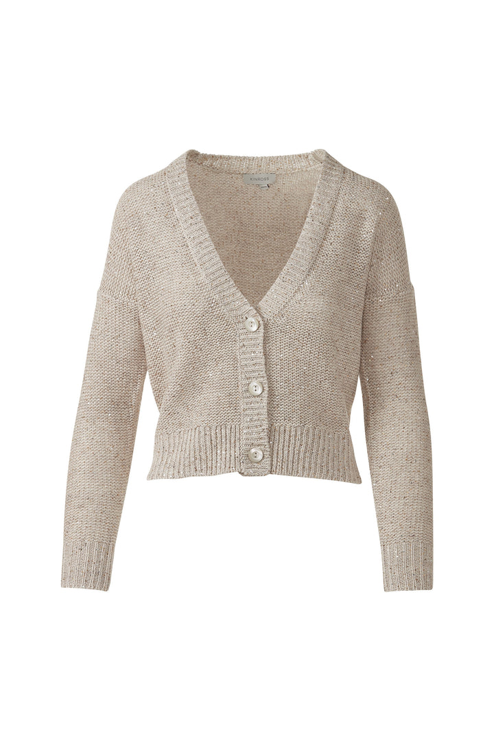 Kinross Sequin Vee Cardigan available at Barbara Katz