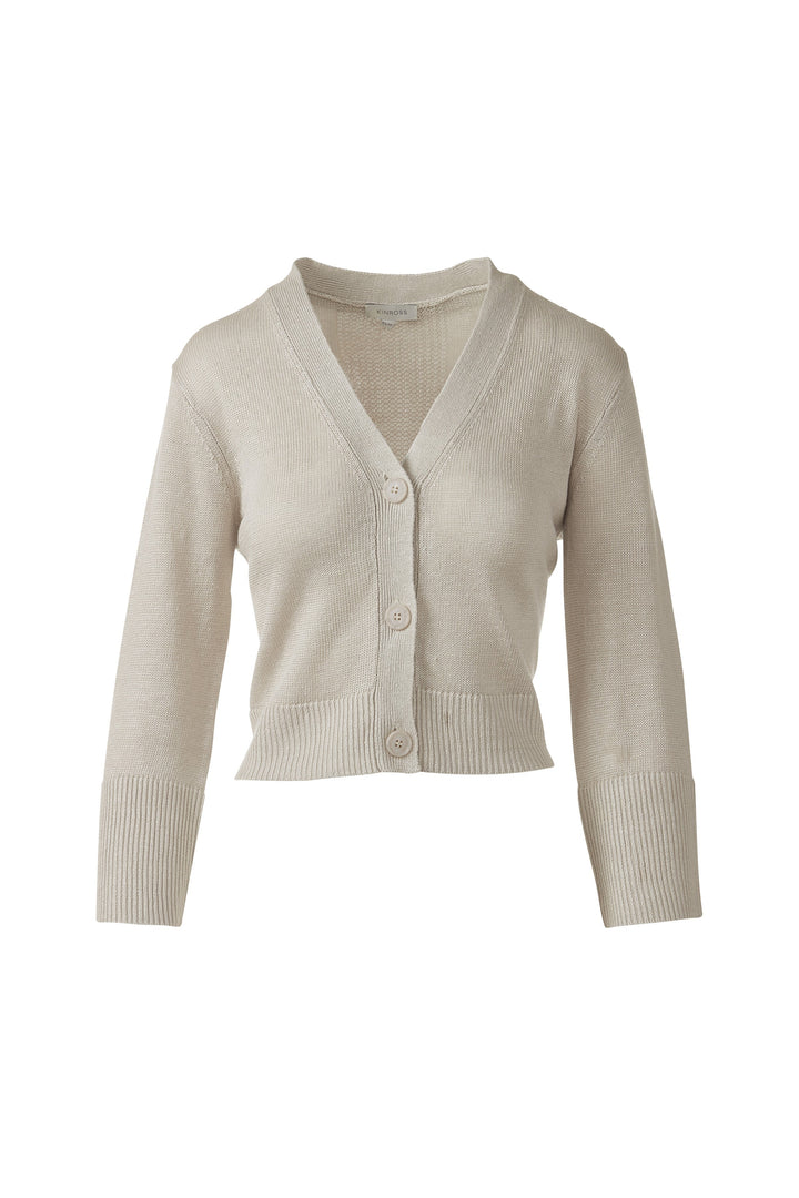 Kinross Vee Button Cardigan available at Barbara Katz