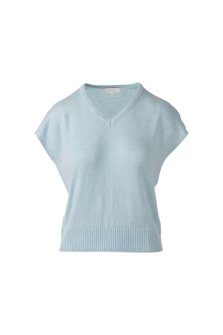 Kinross Cap Sleeve Vee Top available at Barbara Katz