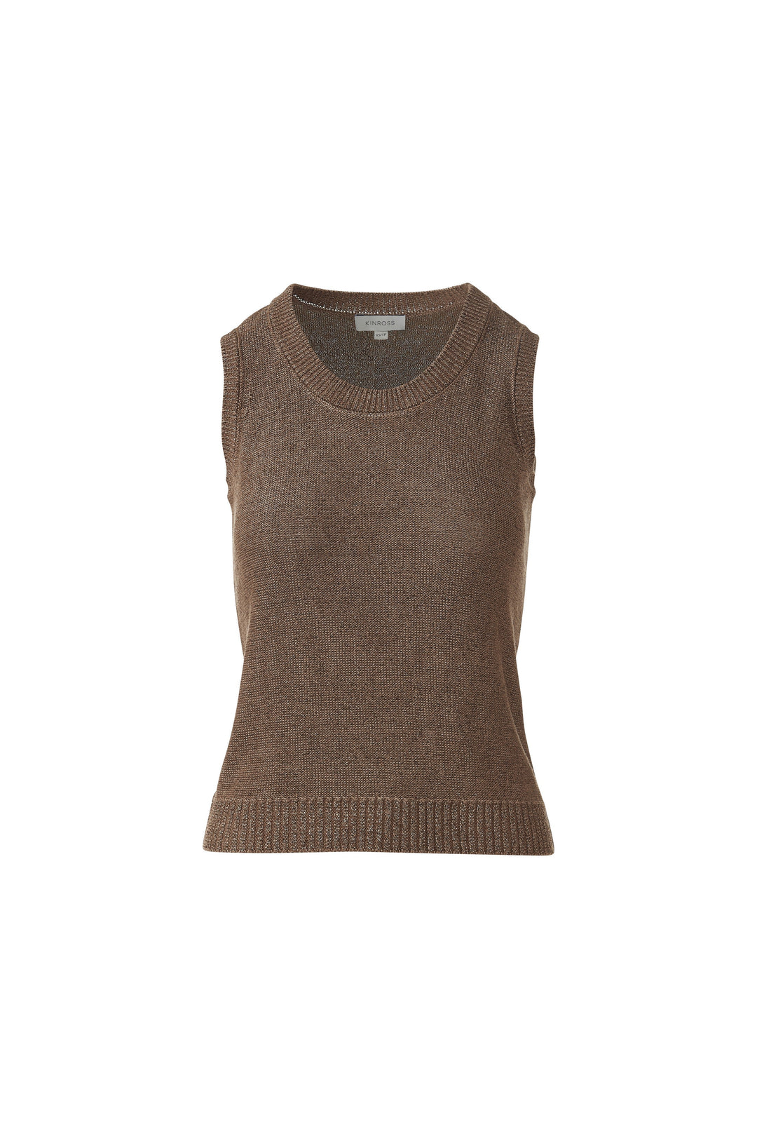 Kinross Open Texture Lurex Tank Top available at Barbara Katz