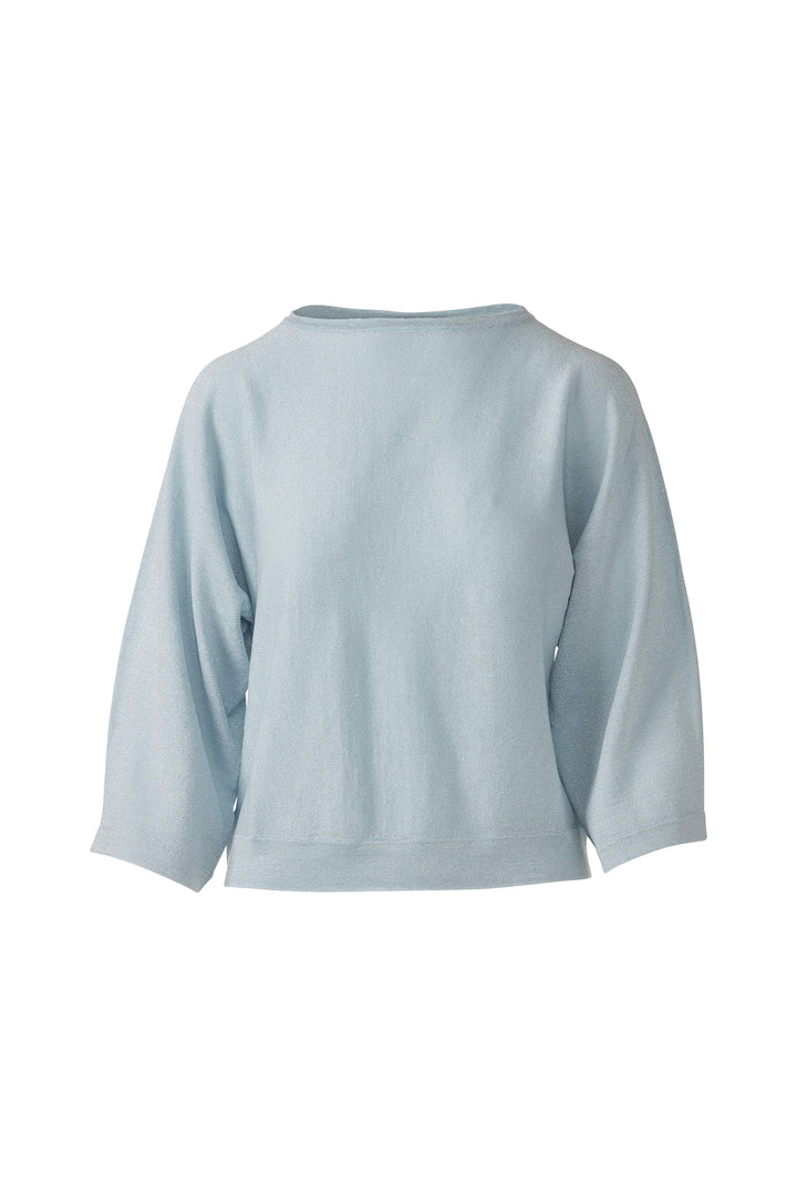 Kinross Lurex Dolman Pullover Sweater available at Barbara Katz