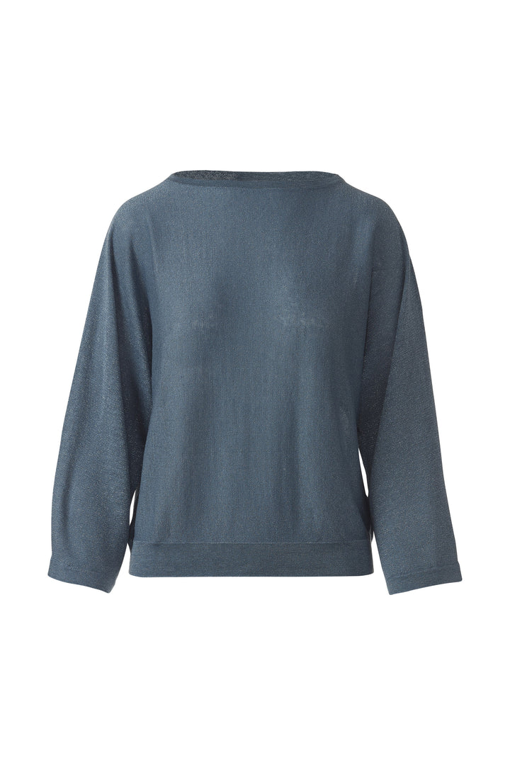 Kinross Lurex Dolman Pullover Sweater available at Barbara Katz