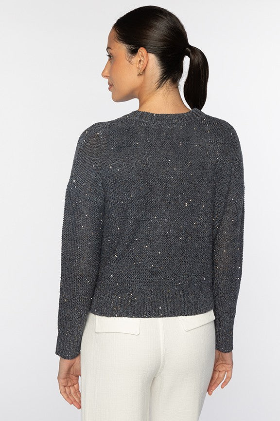 Kinross Sequin Vee Cardigan available at Barbara Katz