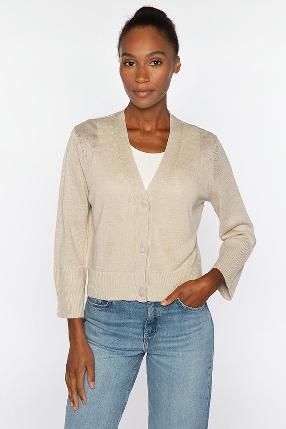 Kinross Vee Button Cardigan available at Barbara Katz