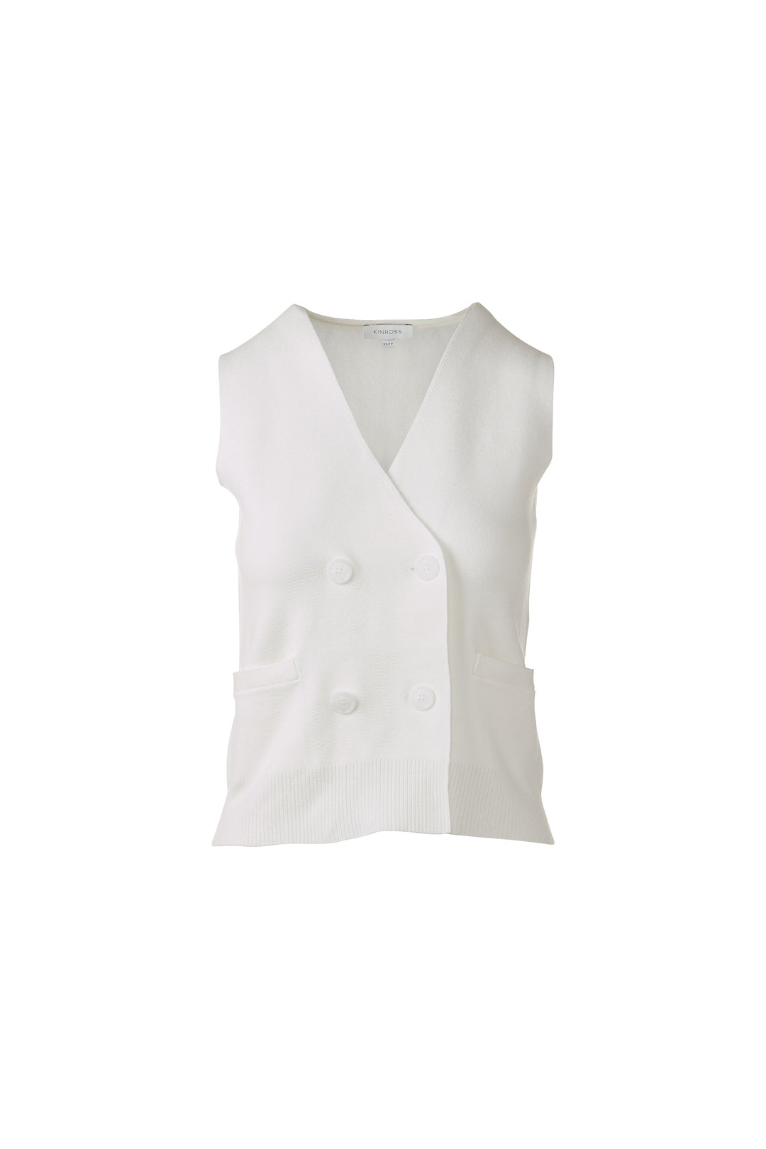 Kinross Double Breasted Vest Cardigan available at Barbara Katz