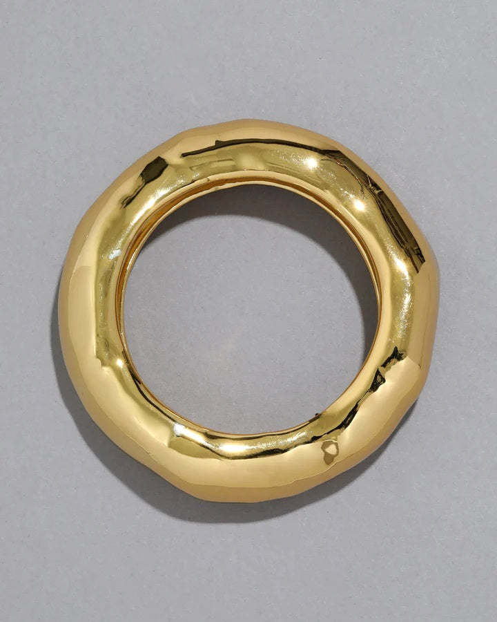 Large Molten Bangle Bracelet - Gold