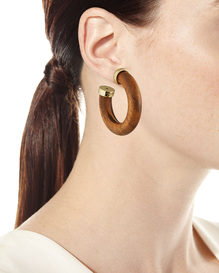 Large Pierced Tube Hoop Earring