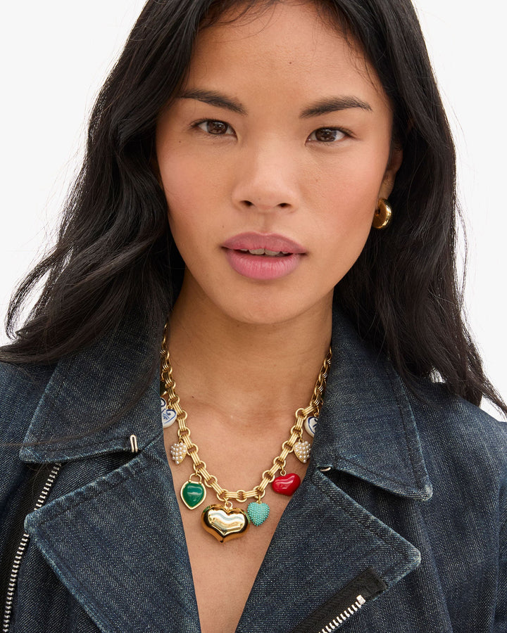 Clare V Le Heartbreaker Necklace - Multi available at Barbara Katz