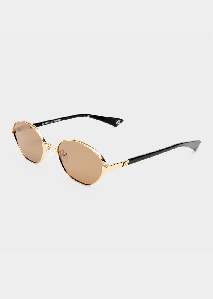 Le Specs Le Bebe Sunglasses in Gold available at Barbara Katz