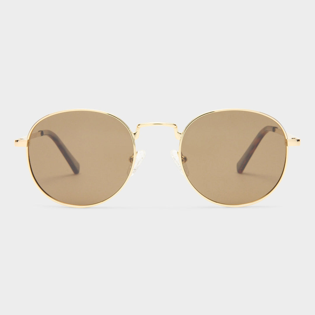 Le Specs Lost Legacy Sunglasses in Gold available at Barbara Katz