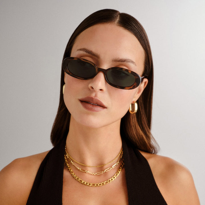 Le Specs Outta Love Sunglasses in Tort available at Barbara Katz