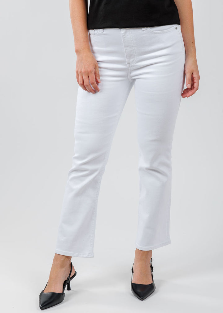 Pistola Lennon High Rise Crop Boot Jeans in Vivid White available at Barbara Katz