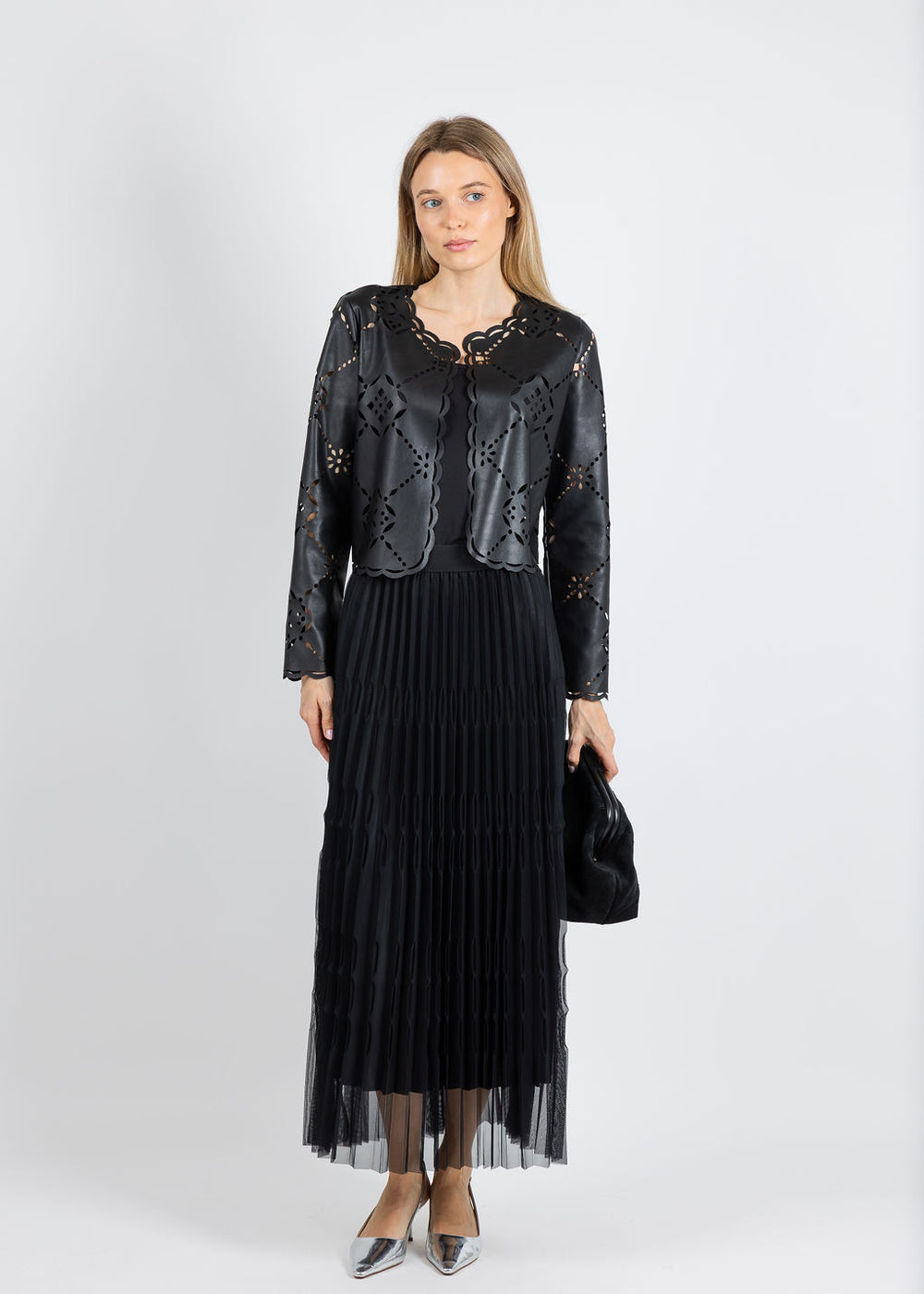 Leo & Ugo Alani Layered Tulle Skirt in Black available at Barbara Katz