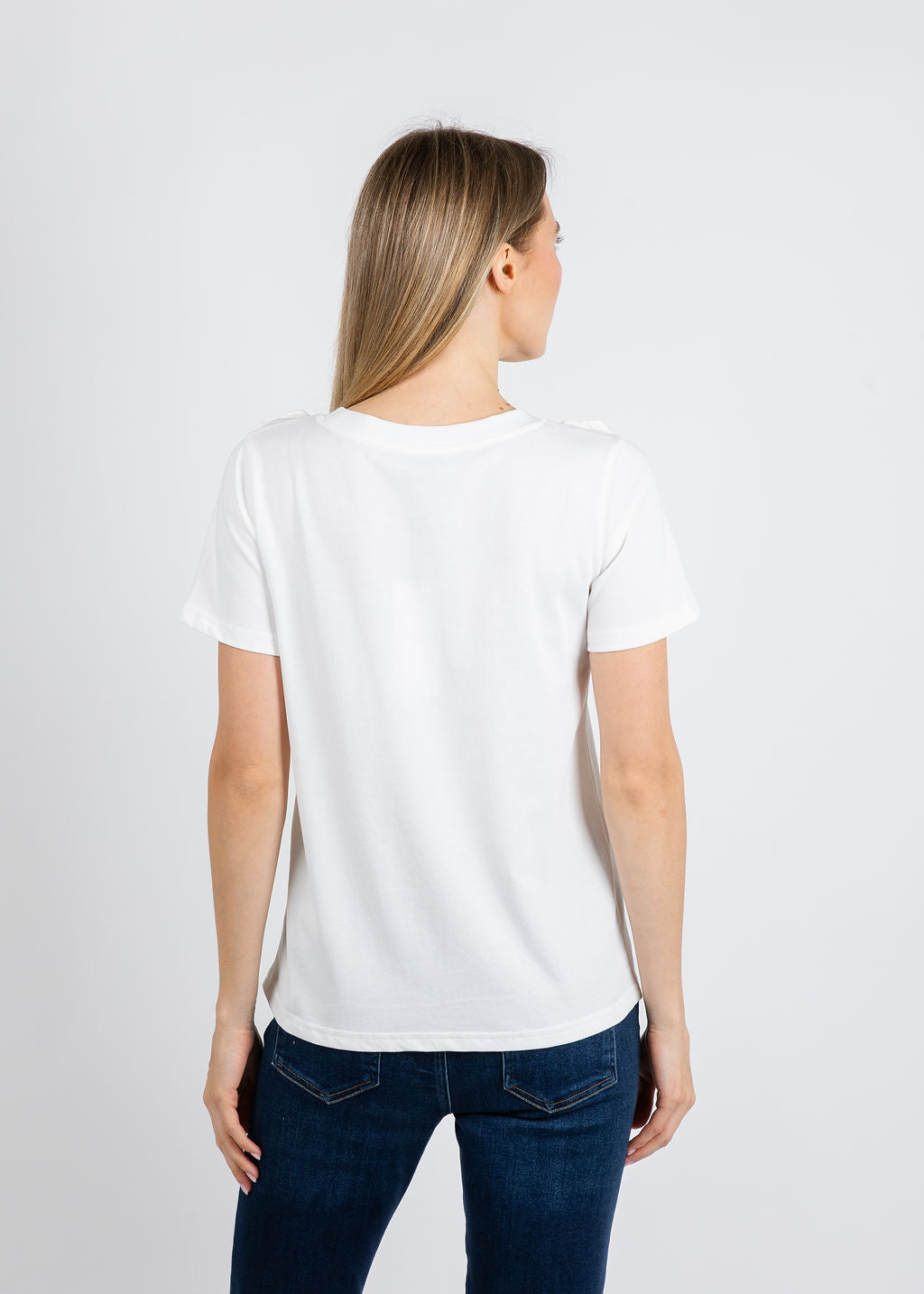 Leo & Ugo Iris Flower Top in White available at Barbara Katz