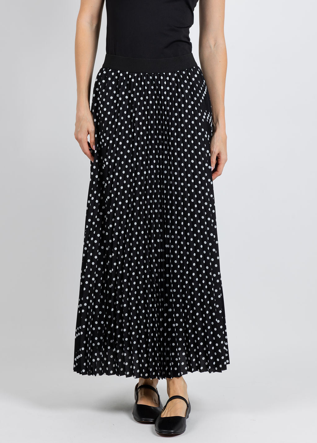 Leo & Ugo Polka Dot Skirt in Black/White available at Barbara Katz