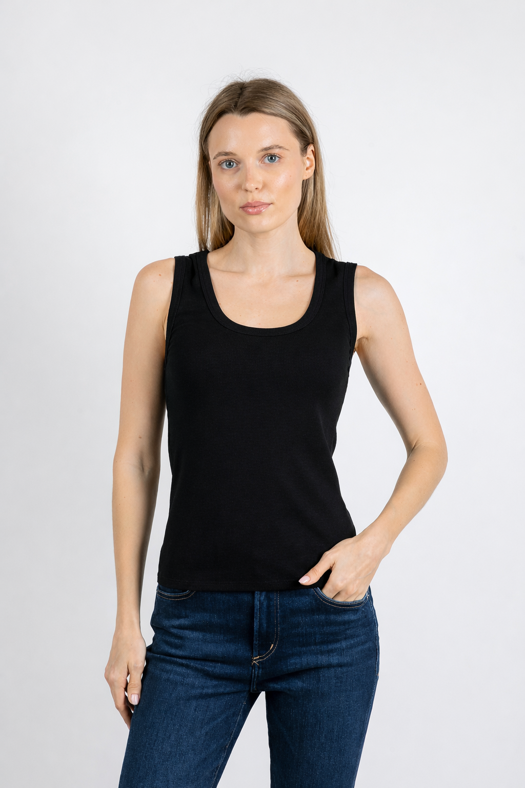 Leo & Ugo Sally Tank Top in Black available at Barbara Katz