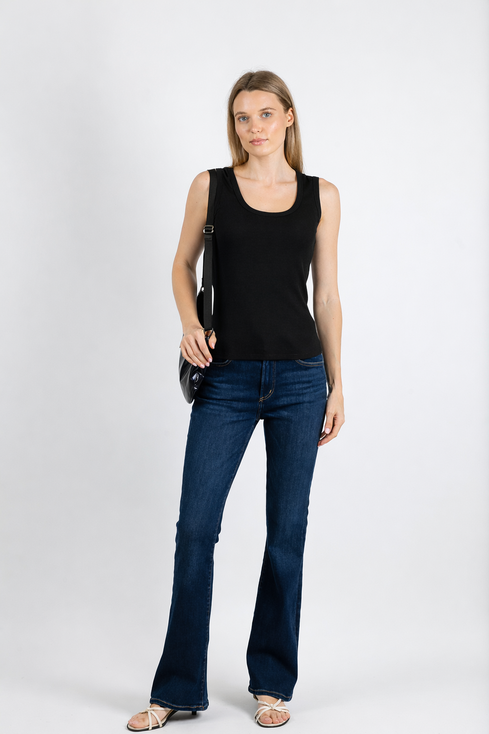 Leo & Ugo Sally Tank Top in Black available at Barbara Katz