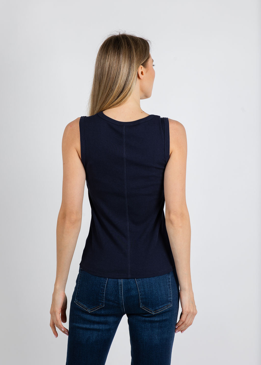 Leo & Ugo Sally Tank Top in Navy available at Barbara Katz