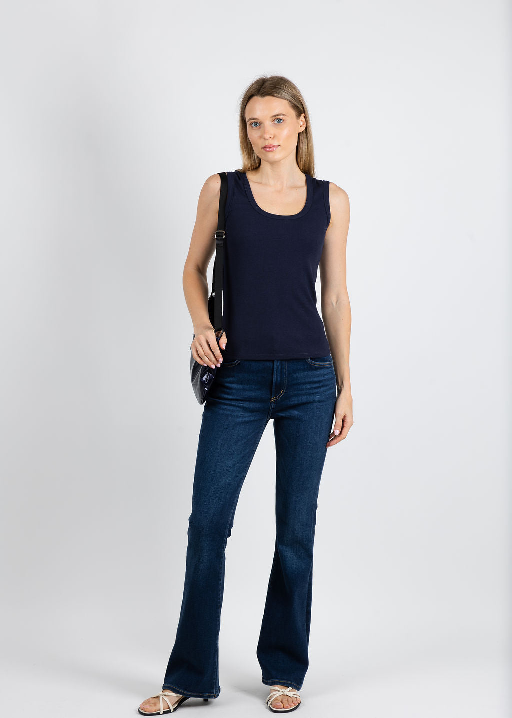 Leo & Ugo Sally Tank Top in Navy available at Barbara Katz