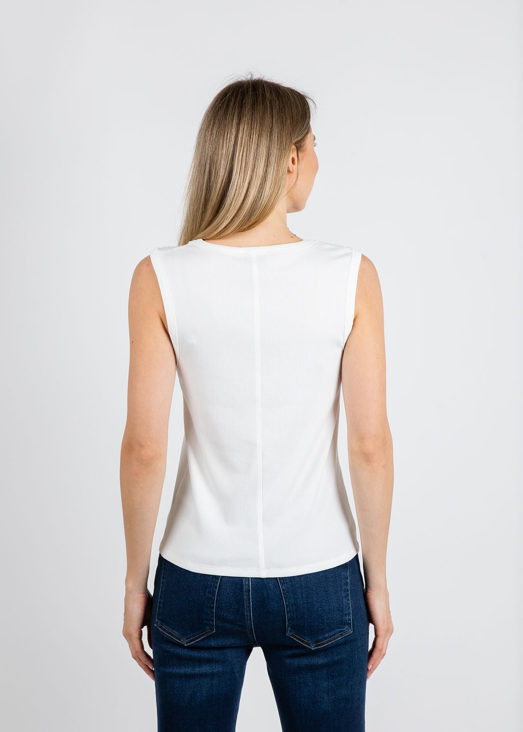Leo & Ugo Sally Tank Top in White available at Barbara Katz