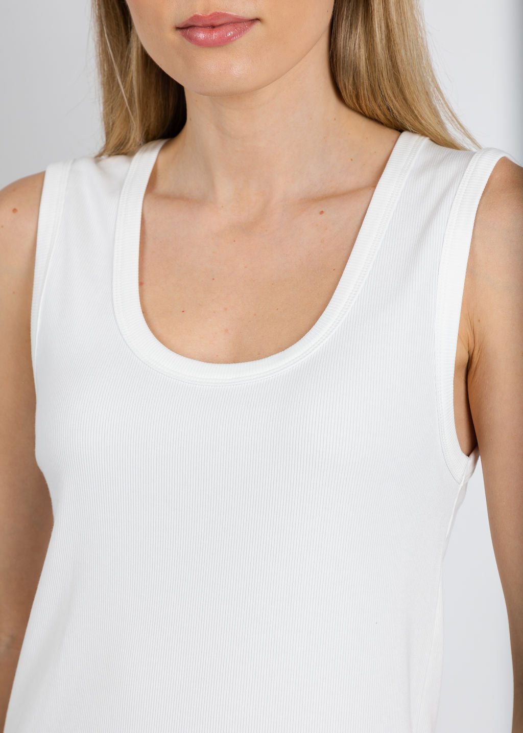 Leo & Ugo Sally Tank Top in White available at Barbara Katz
