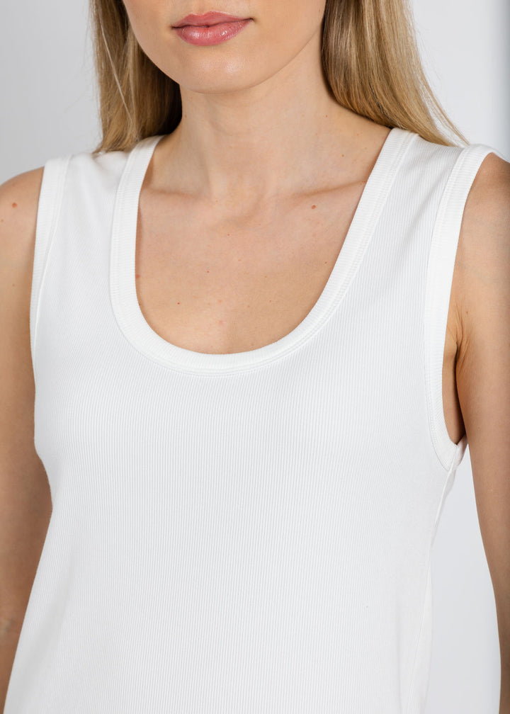 Leo & Ugo Sally Tank Top in White available at Barbara Katz