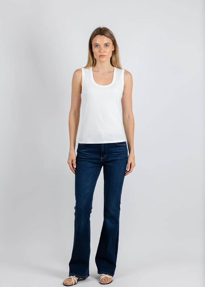 Leo & Ugo Sally Tank Top in White available at Barbara Katz